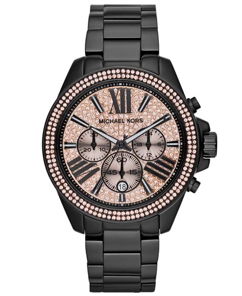 michael kors black watch ladies|michael kors chronograph ladies watch.